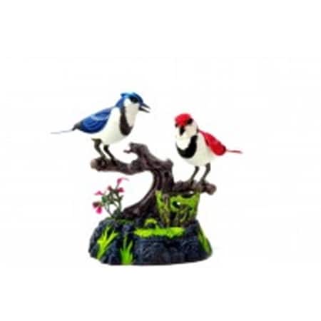 Az Trading & Import Az Import & Trading BC513AB Singing & Chirping Birds - Realistic Sounds and Movements - Blue Jays BC513AB